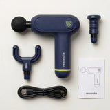 Resonate Aura massage gun with 4 heads round flat bullet fork