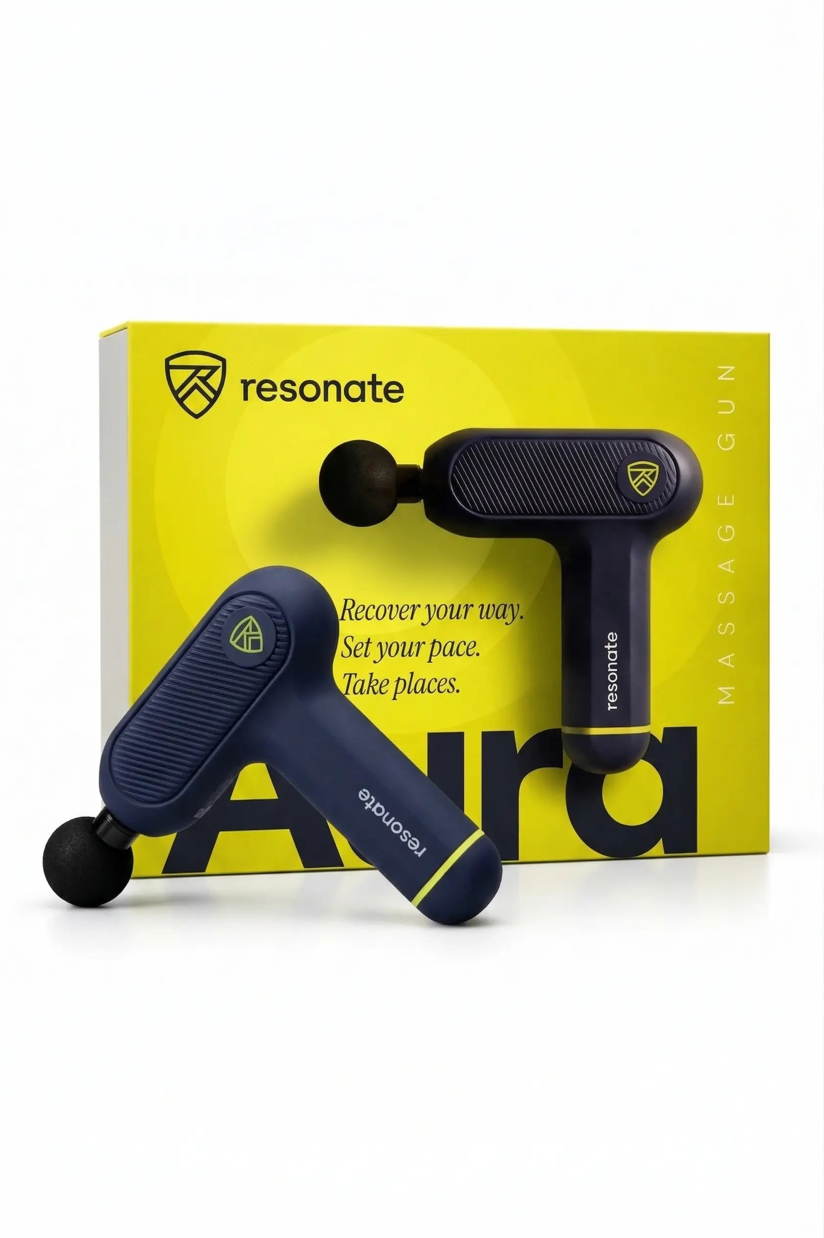 Resonate Aura percussion massage gun with packaging India