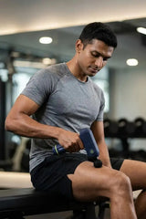 Resonate Aura muscle recovery massage gun after gym workout